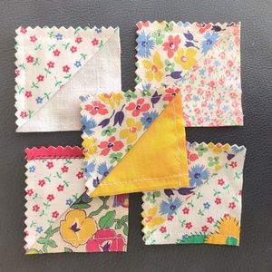 Handmade Bookmark Gift Tags (set of 5) floral vintage umbrella